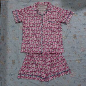 Roller Rabbit Pink Monkey Pajama Set